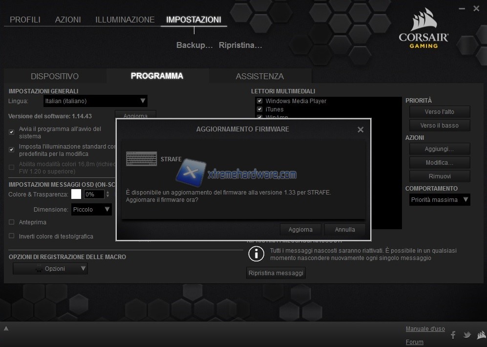 Corsair CUE firmware